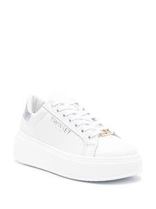 TWINSET platform leather sneakers - Wit