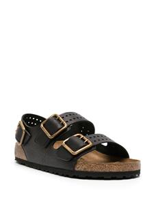 Birkenstock Milano leather sandals - Zwart
