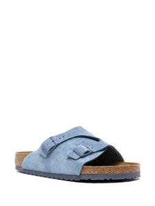 Birkenstock Zürich suede slides - Blauw