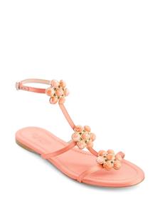 Giambattista Valli flower-detailing leather sandals - Roze