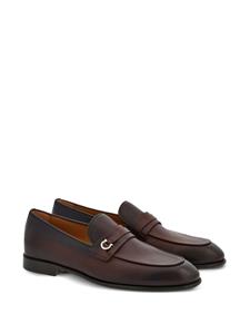 Ferragamo Gancini-buckle leather loafers - Bruin