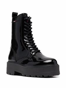 Tommy Jeans Gelakte laarzen - Zwart