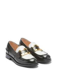Nº21 logo-plaque two-tone loafers - Zwart