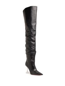 Amina Muaddi Olivia 95mm thigh-high boots - Zwart