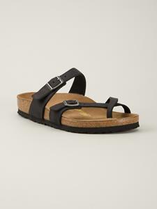 Birkenstock crisscross front buckled sandals - Zwart