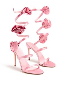Le Silla Rose 110mm wrap-strap sandals - Roze