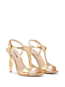 TOM FORD 115mm chain-heel leather sandals - Goud