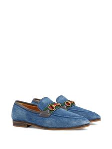 Gucci Horsebit Sylvie denim loafers - Blauw