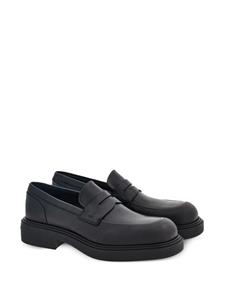 Ferragamo square-toe leather loafers - Zwart