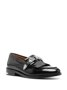 Toga Virilis stud-embellished leather loafers - Zwart