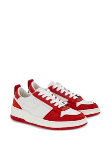 Ferragamo panelled leather sneakers - Rood