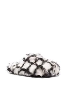 Marni Fussbet Sabot slippers met patroon - Wit