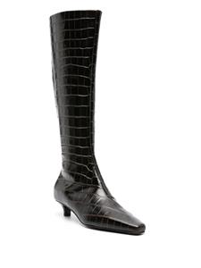 TOTEME Slim 35mm embossed-crocodile boots - Bruin