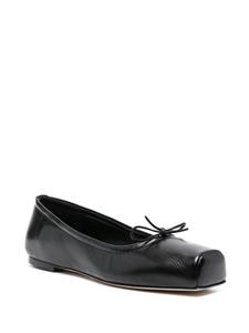 Aeyde square-toe leather ballerina shoes - Zwart