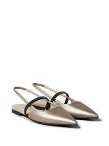 Brunello Cucinelli Monili-embellished ballerina shoes - Beige