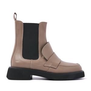 Lazamani Chelsea boots Dames 68.048 Taupe Taupe Leer