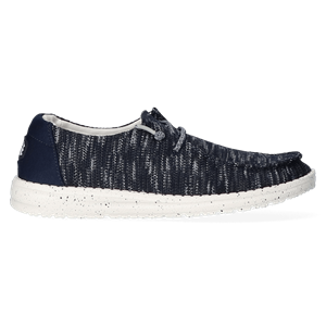 HEYDUDE Instappers Dames Wendy Sox Blauw Polyester