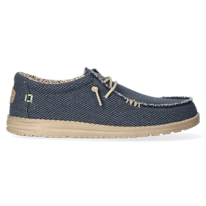 HEYDUDE Instappers Heren Wally Braided Blauw Canvas