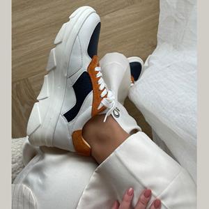 COPENHAGEN SHOES I AM ME - WHITE/ORANGE/NAVY |   |  Sneakers |  Dames