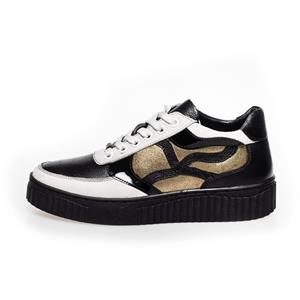 COPENHAGEN SHOES MY PRIVATE SNEAKS - BLACK/WHITE/GOLD |   |  Sneakers |  Dames