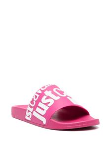Just Cavalli Slippers met logo - Roze