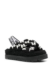 Karl Lagerfeld Slingback slippers met monogram - Zwart