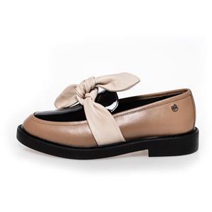 COPENHAGEN SHOES WILL YOU WALK - PATENT - LT. BROWN / BLACK / NUDE |   |  Loafers |  Dames