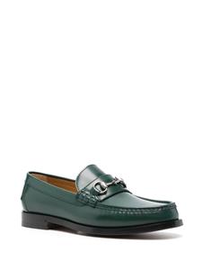 Gucci Horsebit-detail leather loafers - Groen