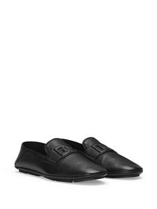 Dolce & Gabbana Leren loafers met logo-applicatie - Zwart