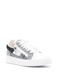 Giuseppe Zanotti sequinned leather sneakers - Wit