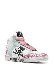 Philipp Plein Retrokickz TM leren sneakers - Wit