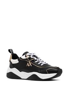 Armani Exchange Sneakers met logo amulet - Zwart