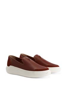 Giuseppe Zanotti Conley leren loafers - Bruin