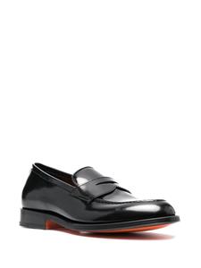 Santoni Loafers met ronde neus - Zwart