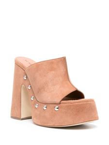 Vic Matie 140mm studded suede mules - Beige