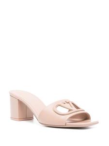 Valentino Garavani 60mm VLogo leather mules - Beige