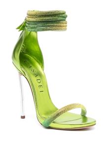 Casadei Leren stiletto sandalen - Groen
