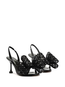 Alexandre Birman Isabelle Payet 85mm sandalen met strik - Zwart