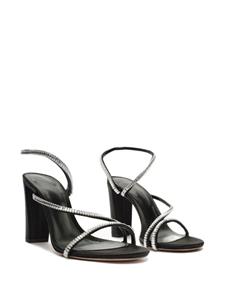 Alexandre Birman Polly Zircone 85 leather sandals - Zwart