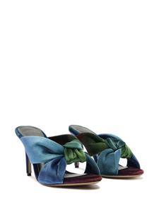 Alexandre Birman Kacey 85 velvet sandals - Blauw