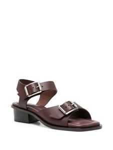 LEMAIRE 35mm buckled leather sandals - BR401 - CHOCOLATE FONDANT