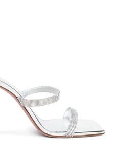 Amina Muaddi Rih slipper 95mm sandalen - Zilver