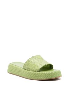 Sarah Chofakian Leren sandalen - Groen