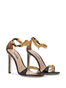 TOM FORD Zenith 105 mm sandalen met schakelketting - Zwart