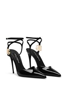 Dolce & Gabbana Leren pumps met logoplakkaat - Zwart