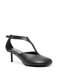 Jil Sander 65mm pumps met logoplakkaat - Zwart