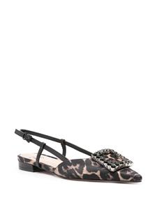 Roberto Festa Lavanda pumps met luipaardprint - Zwart