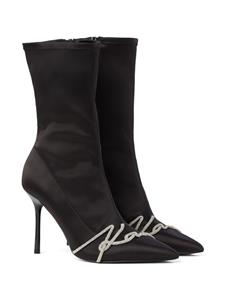 Karl Lagerfeld Sarabande laarzen met logo-applicatie - Zwart