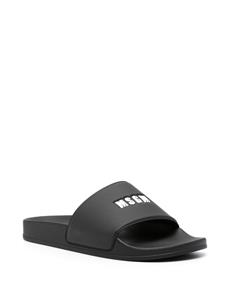 MSGM Sandalen met logo - Zwart