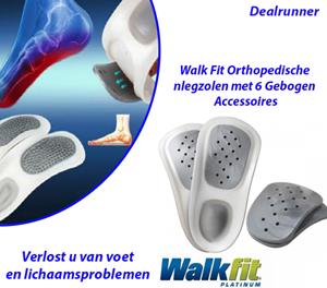 Dealrunner Walk Fit Orthopedische Inlegzolen met 6 Gebogen Accessoires (46-47)